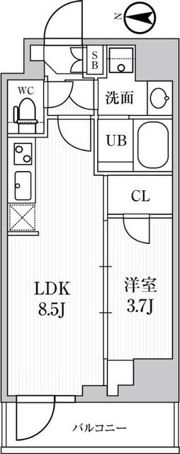 シーズンフラッツ住吉の間取り画像