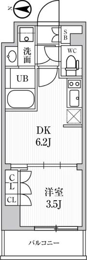 シーズンフラッツ住吉の間取り画像
