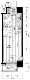メインステージ日本橋箱崎Ⅱの間取り画像
