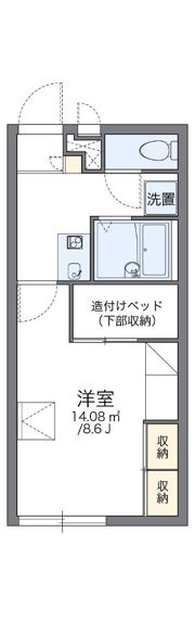 レオパレスさぎしまⅢの間取り画像