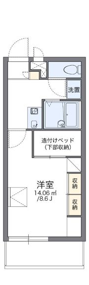 レオパレスさぎしまⅡの間取り画像