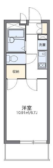 レオパレスフローリッシュの間取り画像