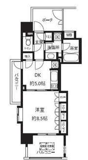 ライオンズシティ白金高輪の間取り画像
