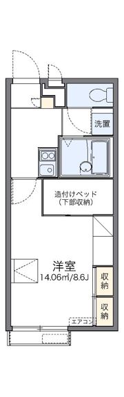 レオパレスマリオ 3の間取り画像