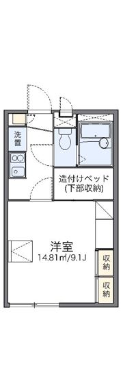 レオパレス花咲の間取り画像