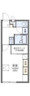 レオパレスサニースクエアーBの間取り画像