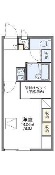 レオパレスサニースクエアーBの間取り画像