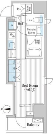 グレイスリヴィエール東京八丁堀の間取り画像