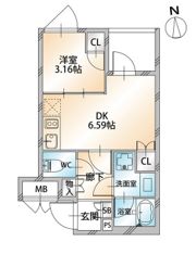 creal墨田eastの間取り画像