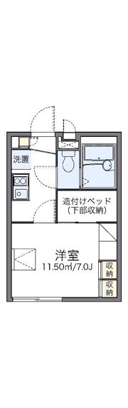 レオパレスYUZURIHAの間取り画像