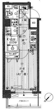 プレール・ドゥーク月島の間取り画像