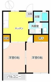 ハイツ荻野B棟の間取り画像