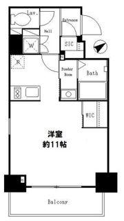 レジディア麻布十番Ⅱの間取り画像