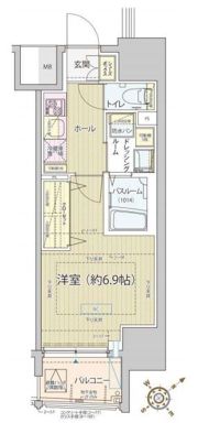 レビスタ白金高輪の間取り画像