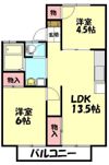 オリス鴻巣Aの間取り画像