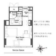 ウエリスアーバン品川タワーの間取り画像