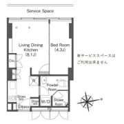フロンティアレジデンスザタワー品川の間取り画像