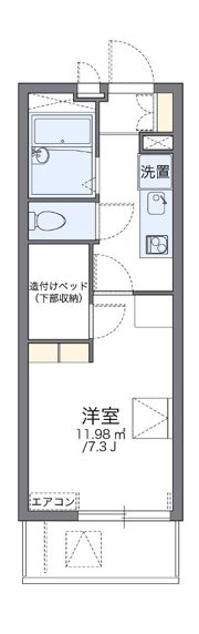 レオパレス中落合ヒルズの間取り画像