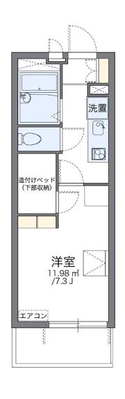 レオパレス中落合ヒルズの間取り画像