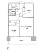 プラザタワー勝どきの間取り画像