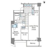 コンフォリア新宿イーストサイドタワーの間取り画像
