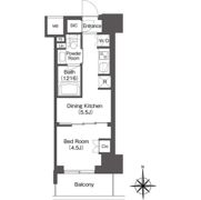 コンフォリア東新宿の間取り画像