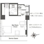 フロンティアレジデンスザタワー品川の間取り画像