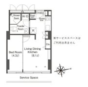ウエリスアーバン品川タワーの間取り画像