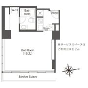 フロンティアレジデンスザタワー品川の間取り画像