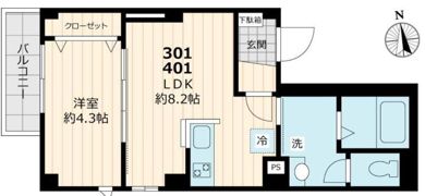 カサ・ベラルーチェ御茶ノ水の間取り画像