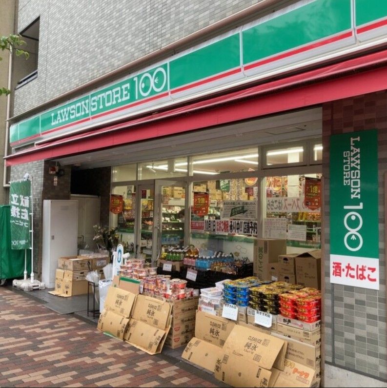 近くのローソンストア100 LS両国店まで416m(徒歩6分)