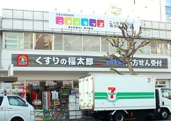近くのくすりの福太郎市谷田町店まで214m（徒歩3分）