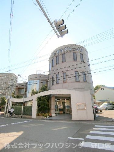 近くの水谷クリニックまで577m（徒歩8分）