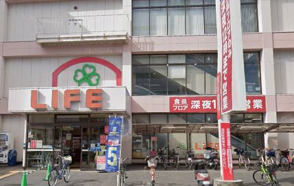 近くのライフ深江橋店まで618m(徒歩8分)