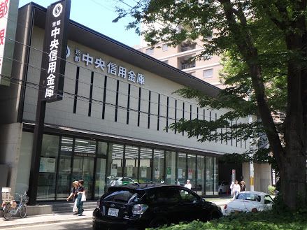 近くの京都中央信用金庫府庁前支店まで531m（徒歩7分）