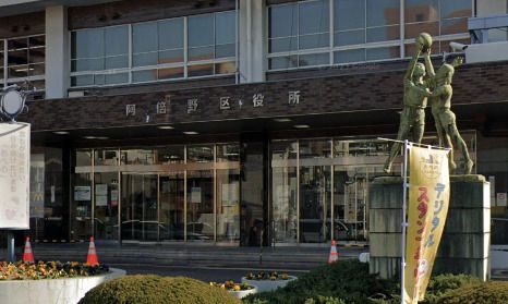 近くの大阪市阿倍野区役所まで364m(徒歩5分)