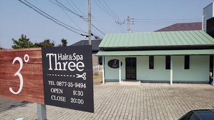近くのHair＆spa　3°まで96m（徒歩2分）