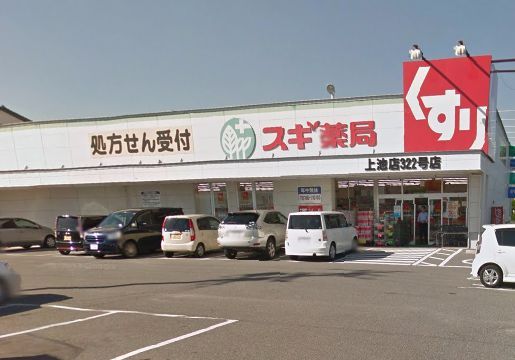 近くのスギ薬局上池店まで427m(徒歩6分)