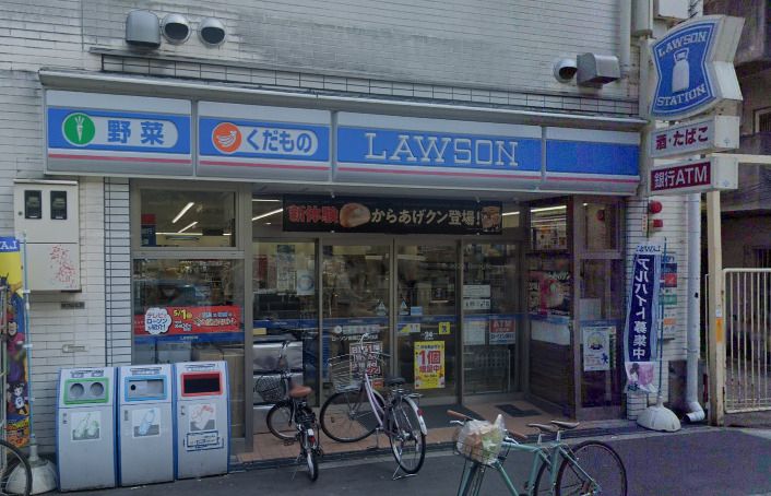 近くのローソン 南堀江三丁目店まで464m（徒歩6分）