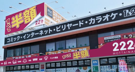近くの222平野店まで735m(徒歩10分)