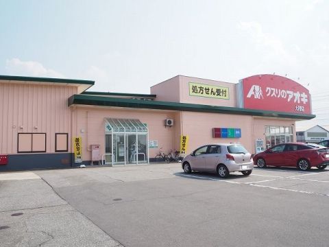 近くのクスリのアオキ大沢野店まで1,380m（徒歩18分）