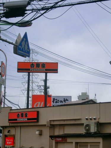 近くの吉野家170号線野崎店まで194m（徒歩3分）