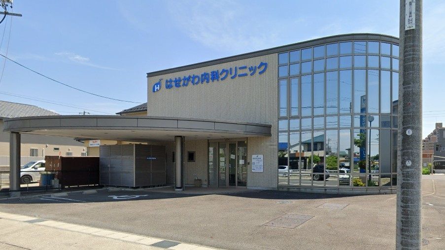 近くのはせがわ内科クリニックまで378m（徒歩5分）