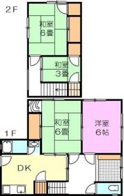 黒川借家の間取り画像