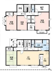 御影郡家貸家の間取り画像