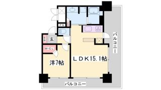 ライオンズタワー神戸旧居留地の間取り画像