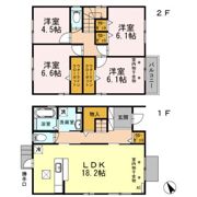 西都台貸家 Aの間取り画像