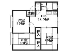 サンライフ松本B棟の間取り画像