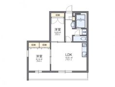 レオパレスはなみずき弐番館の間取り画像