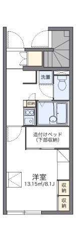 レオパレスヌーボ鈎取の間取り画像